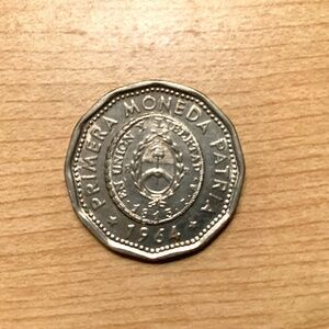 Vintage Argentina Coin 1964 Primera Moneda Patria 25 Pesos